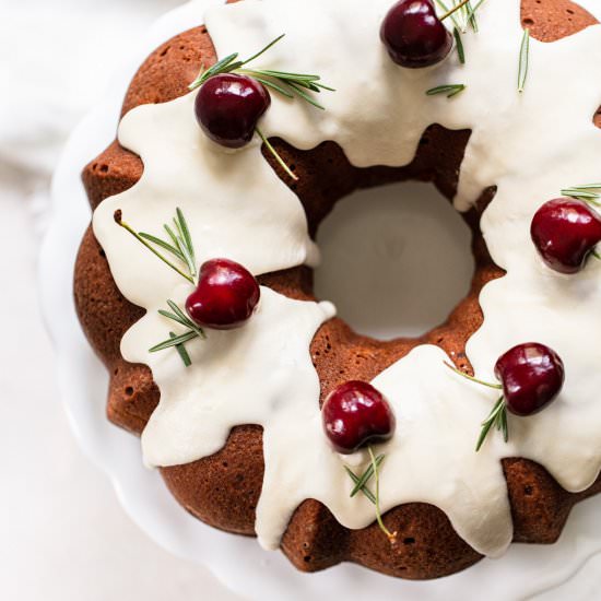 olive oil cherry cake