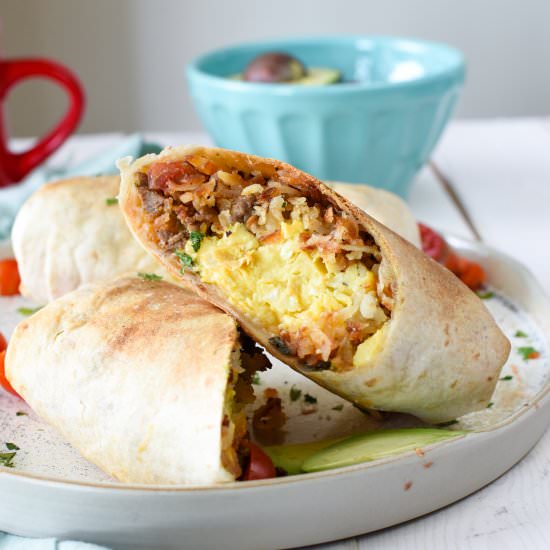 Tex-Mex Freezer Breakfast Burritos