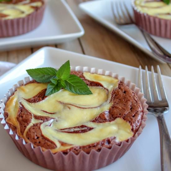Cream cheese swirl brownie tart