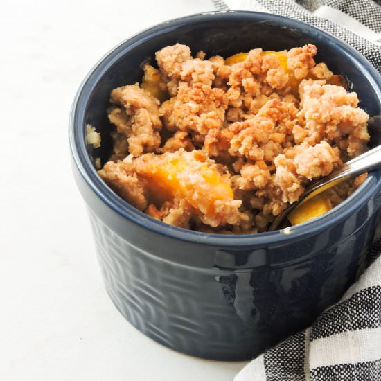 Healthy Oat Topped Peach Crumble