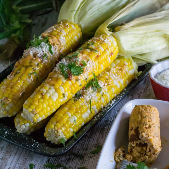 Roasted Sweet Corn with Chipolte Co