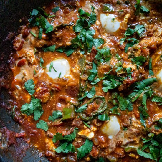Shakshuka with Bacon and Feta