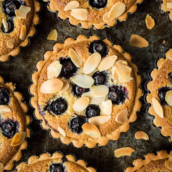 Vegan Blueberry Frangipane Tarts