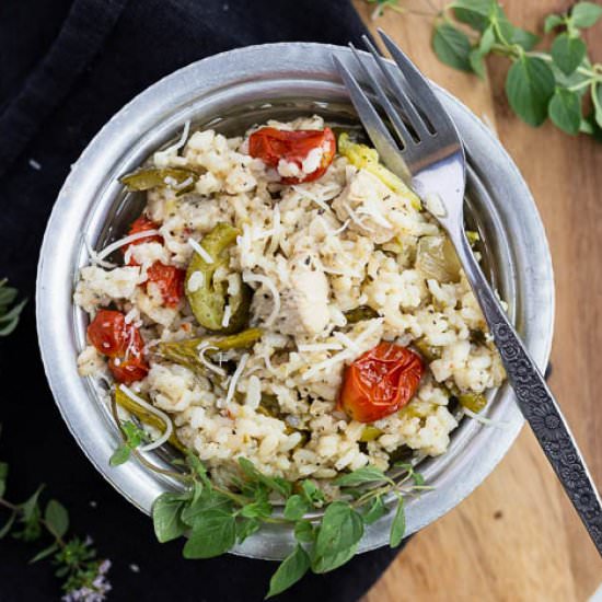 Roasted Vegetable & Chicken Risotto