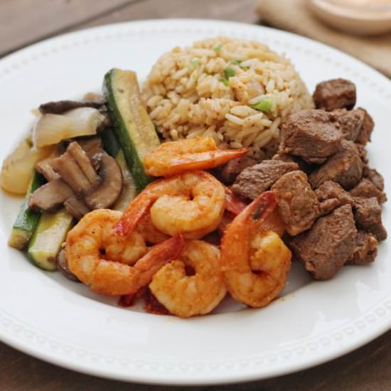 Hibachi Shrimp and Steak