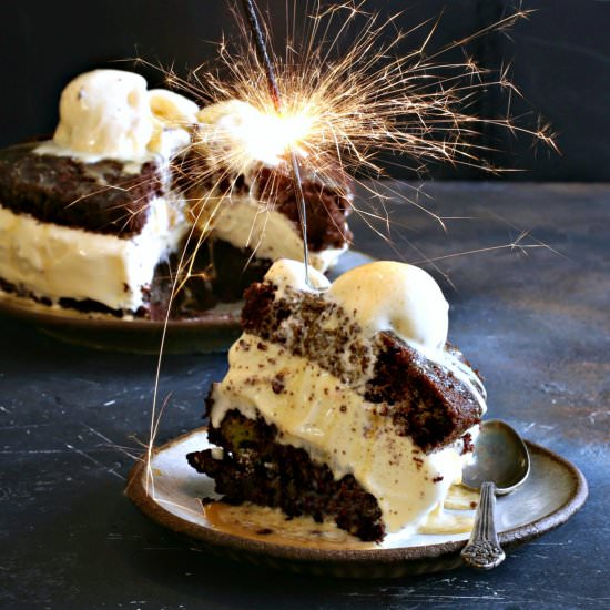 Ice Cream Cake with Peanut Butter