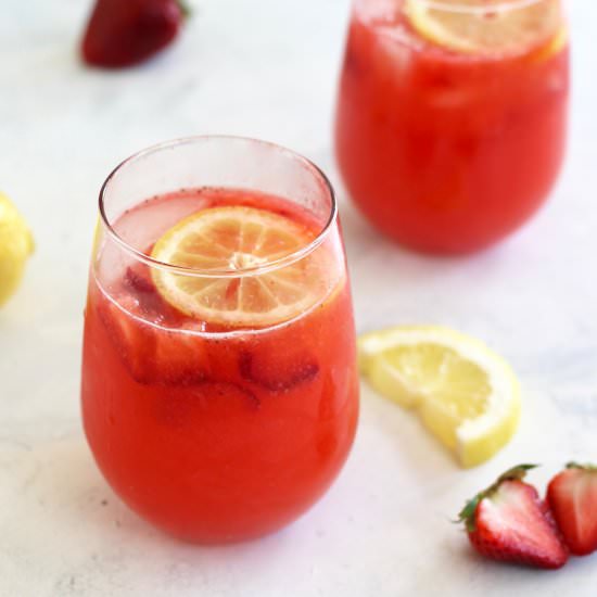 Spiked Strawberry Lemon Spritzer