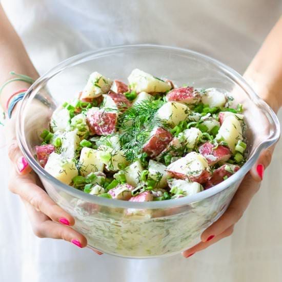 Easy + Creamy Potato Salad | Vegan