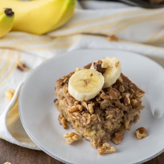 Banana Bread Baked Oatmeal