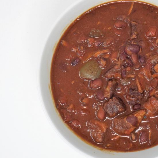 Slow Cooker Beef & Black Bean Chili