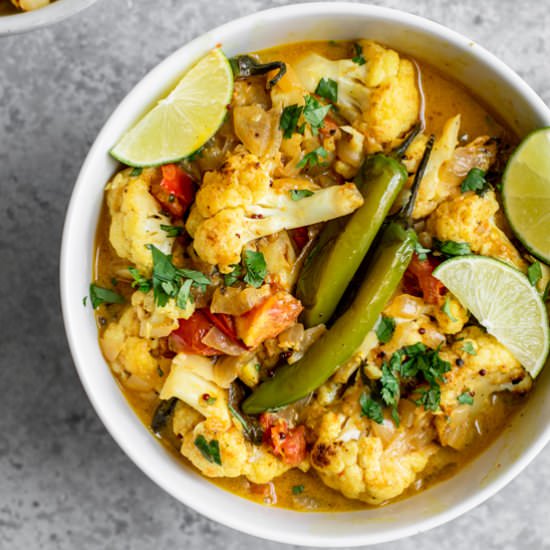Cauliflower Moilee Curry