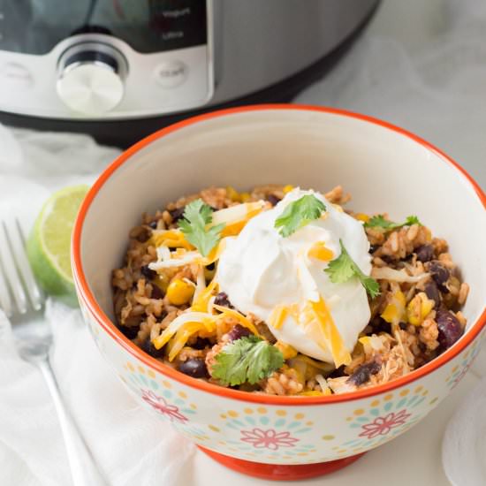 Instant Pot Chicken Taco Bowls