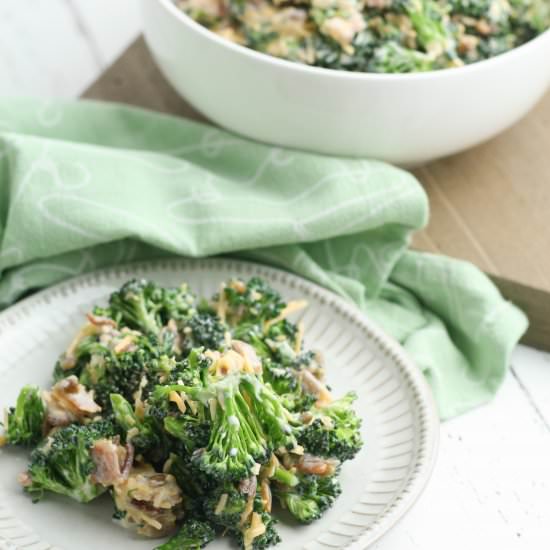 Easy Broccoli Salad with Bacon