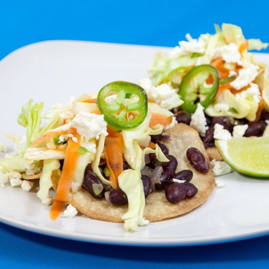 Bean & Slaw Tostadas
