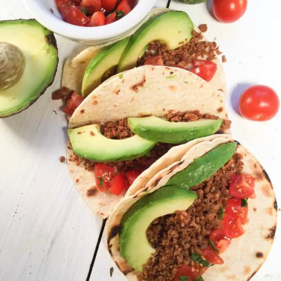 Vegan minced meat tacos