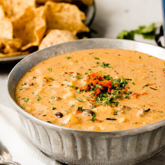 CHEESY GROUND BEEF ENCHILADA CHILI