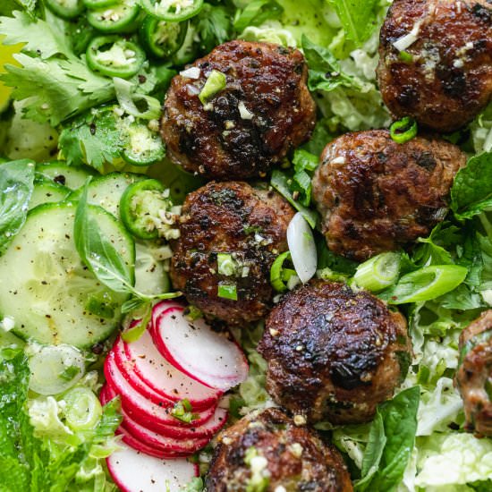 Vietnamese Salad with Pork Meatball
