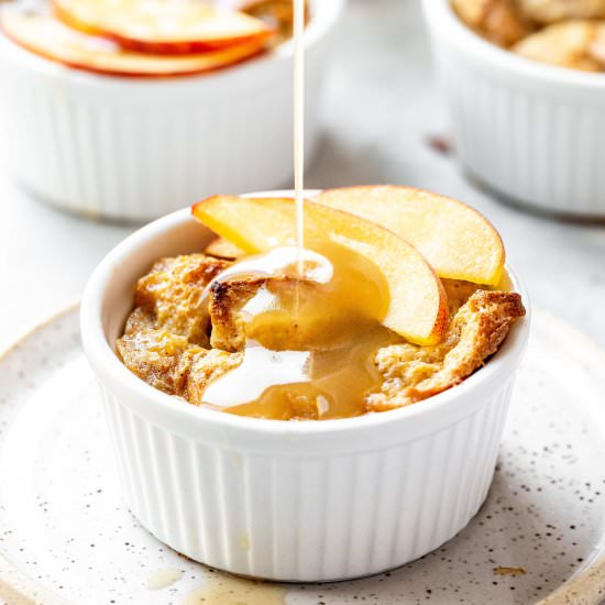 Peach Cobbler Bread Pudding