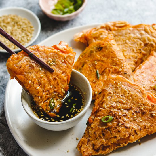 vegan kimchi pancakes