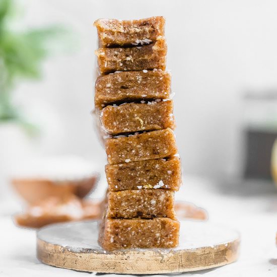 Raw Cashew Coconut Tahini Bars