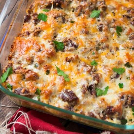 SAUSAGE HASH BROWN  CASSEROLE
