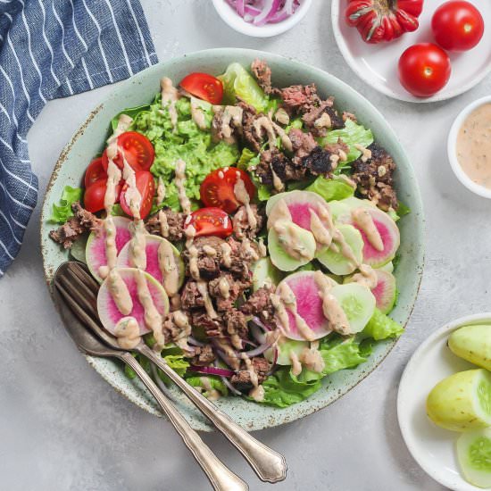 Loaded Burger Bowl w/ Special Sauce