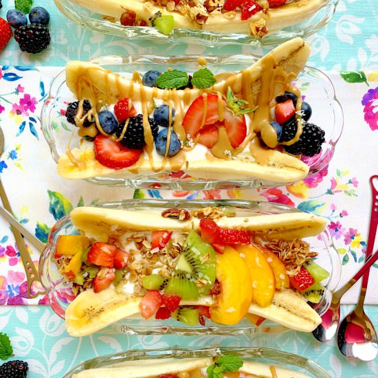 Breakfast Banana Splits