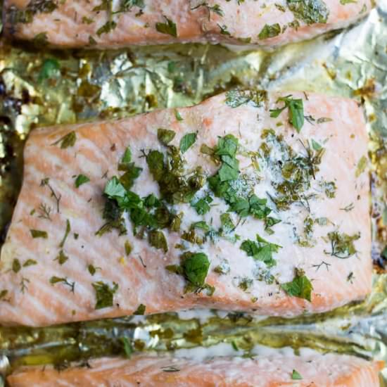Fresh Herb Baked Salmon