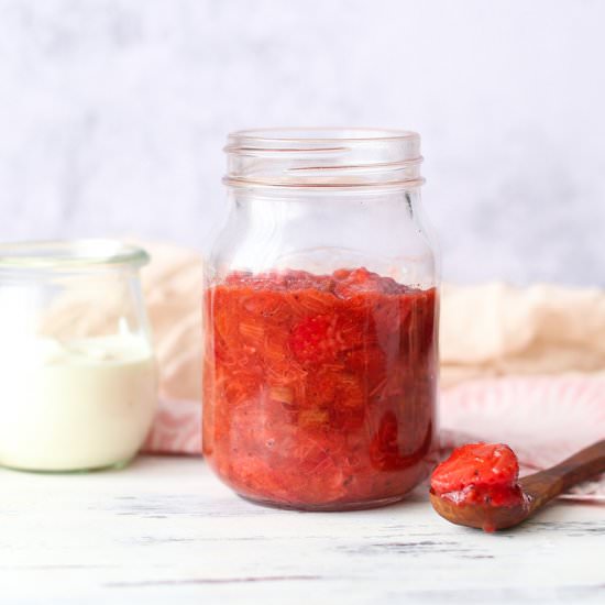 Roasted Strawberry & Rhubarb Jam