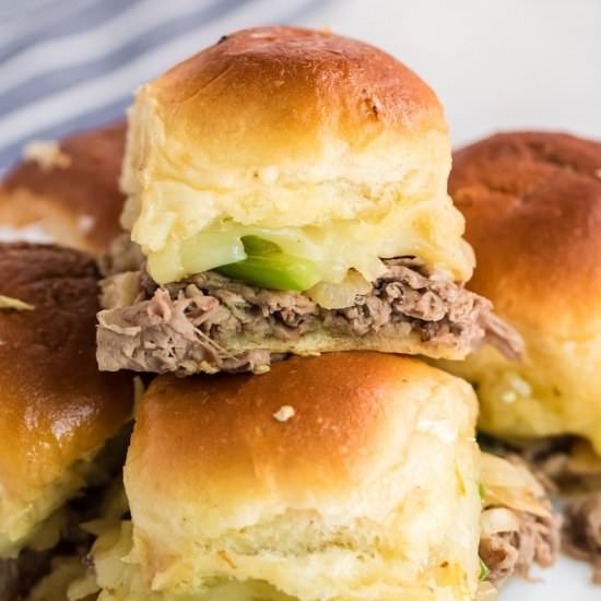 Philly Cheesesteak Sliders