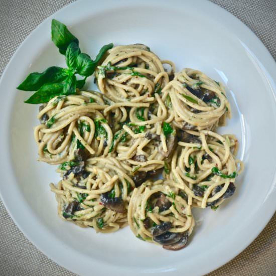 Mushroom Spinach Stroganoff