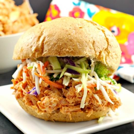 Buffalo Pulled Chicken Sandwiches