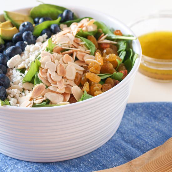 Blueberry Avocado Spinach Salad