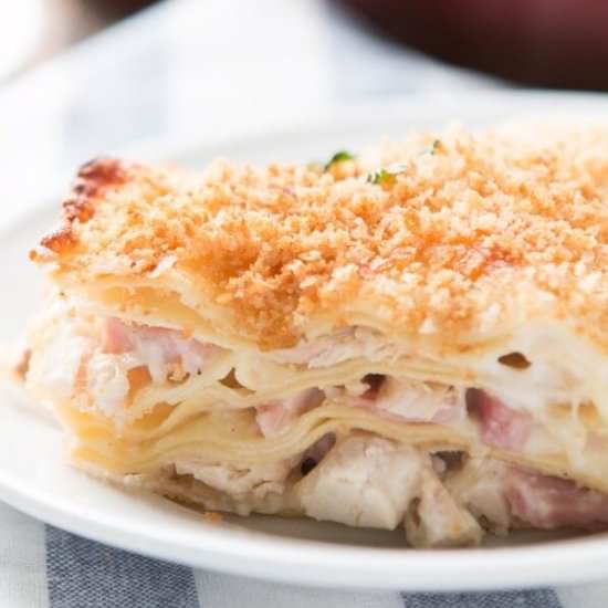 CHICKEN CORDON BLEU LASAGNA