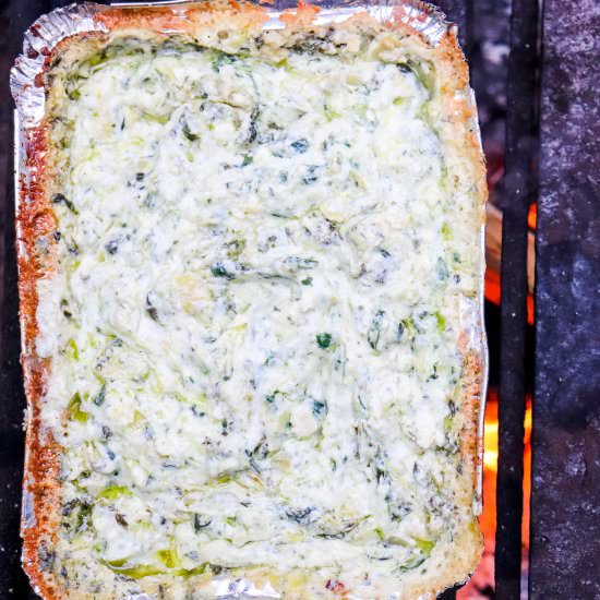Campfire Spinach & Artichoke Dip