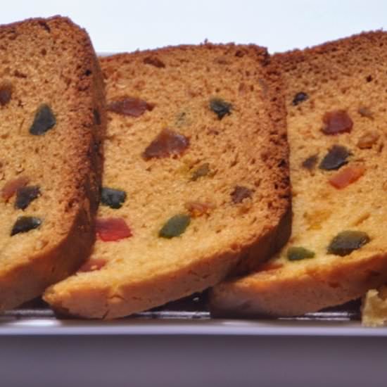 Eggless Tutti Frutti Cake