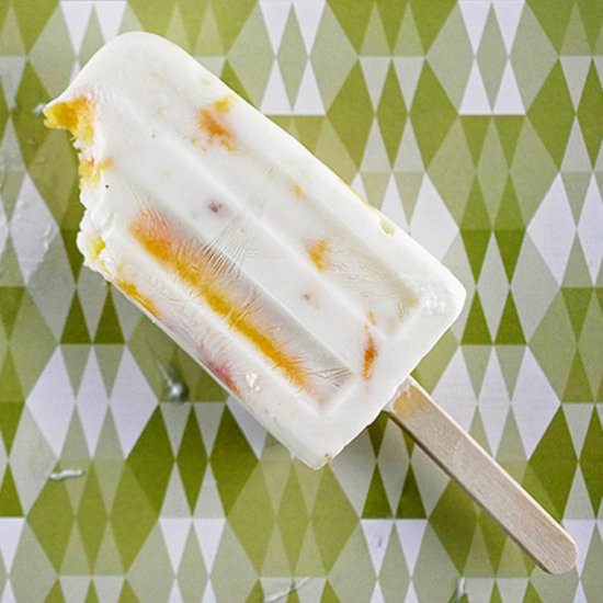 Creamy Peach Popsicles