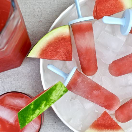 Watermelon Lemonade & Popsicles