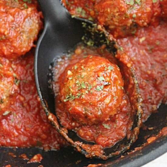 Garlic Butter Skillet Meatballs