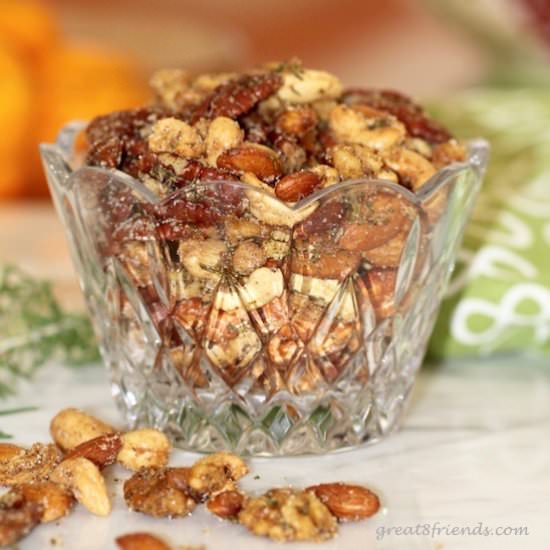 Savory Rosemary and Spice Nuts
