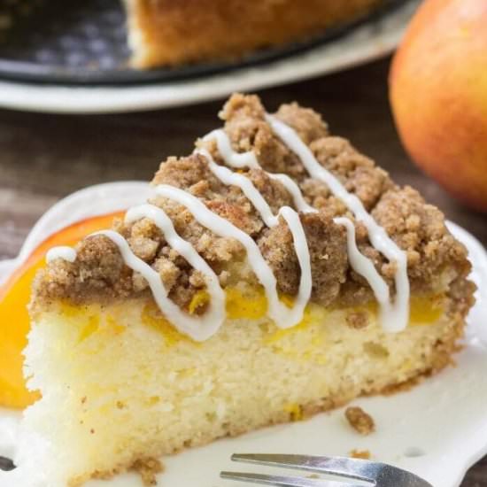 PEACH COFFEE CAKE WITH STREUSEL
