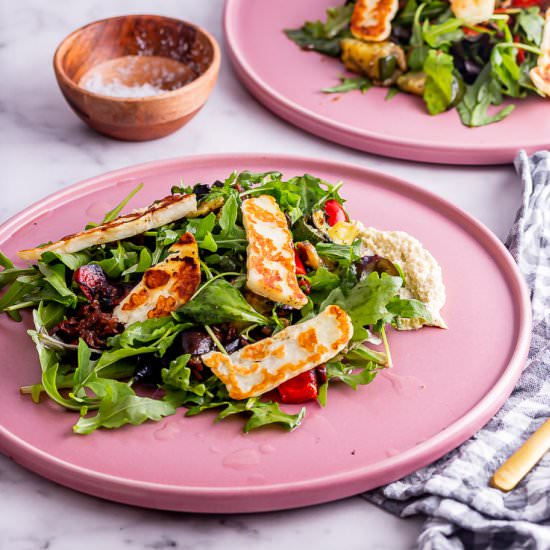 Roast Vegetable Salad with Halloumi