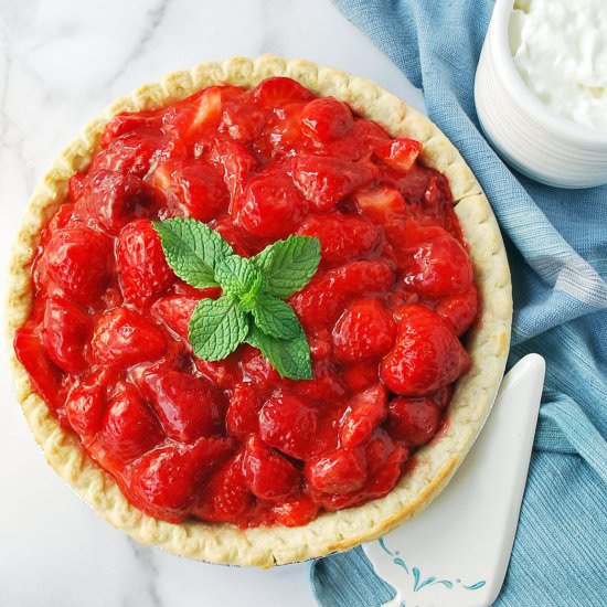 Sugar-Free Fresh Strawberry Pie