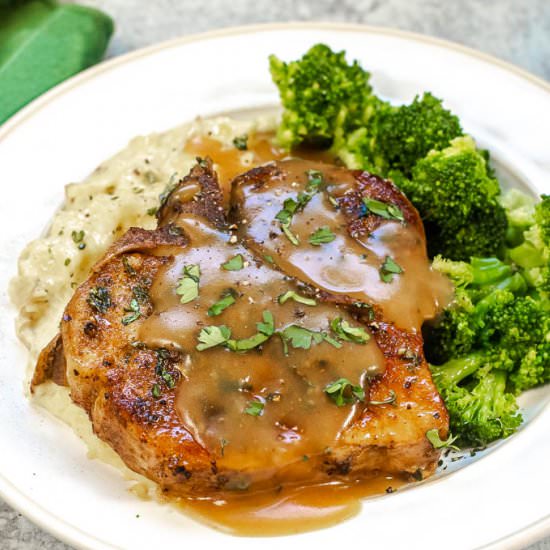 Instant Pot Smothered Pork Chops