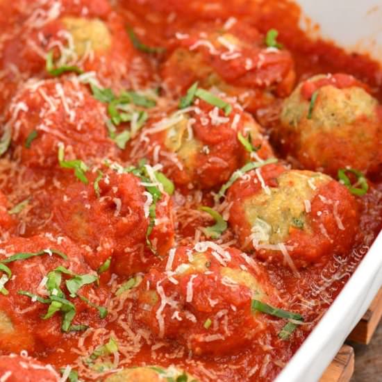 Italian Baked Chicken Meatballs