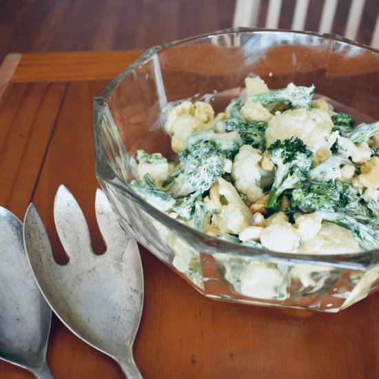 Broccoli and Cauliflower Salad