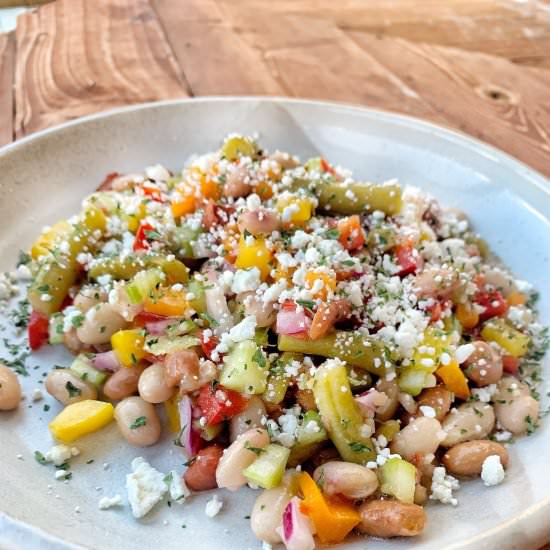 Zesty Bean Salad with Goat Cheese