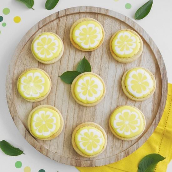 Lemon Decorated Sugar Cookies
