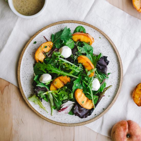 Grilled Balsamic Peach Salad