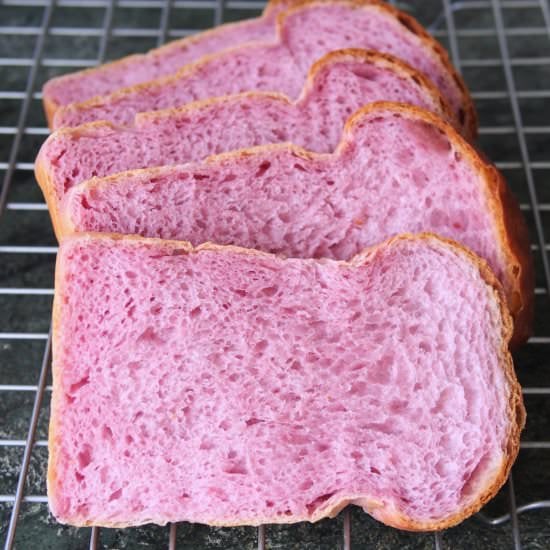 Purple Sweet Potato Sourdough Bread